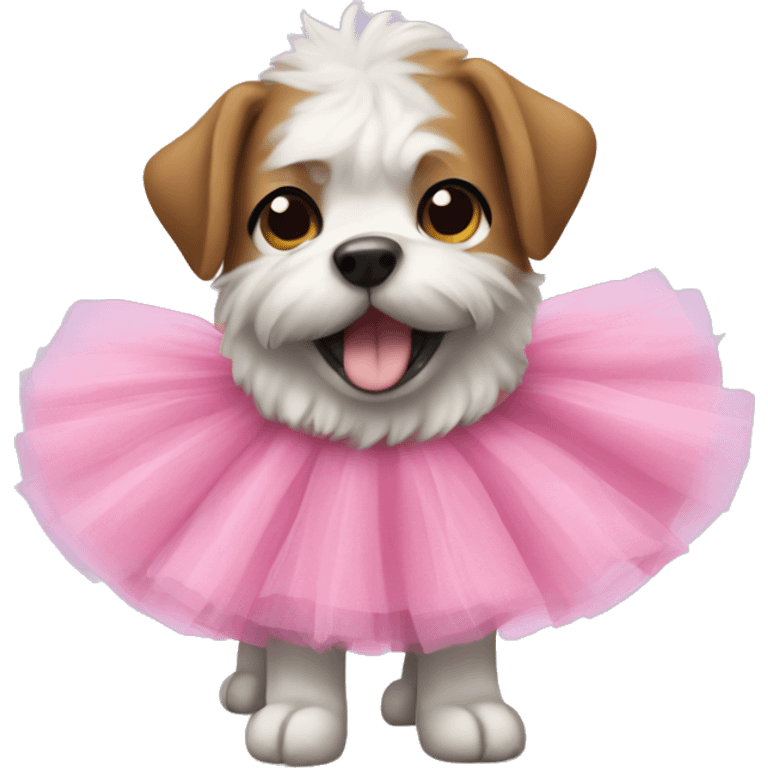 Dog wearing tutu  emoji