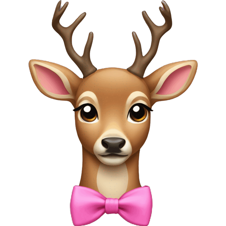 deer with pink bow emoji