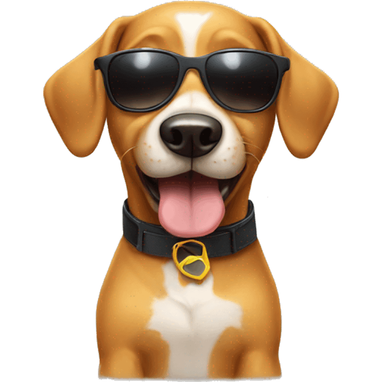 Dog wearing sun glasses emoji