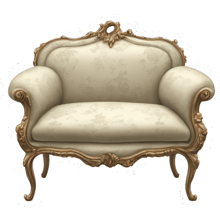 French rococo elegant loveseat emoji