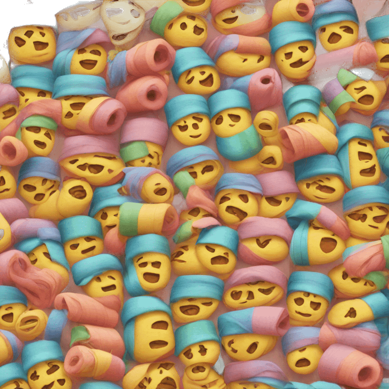 roll of colorful fabric emoji