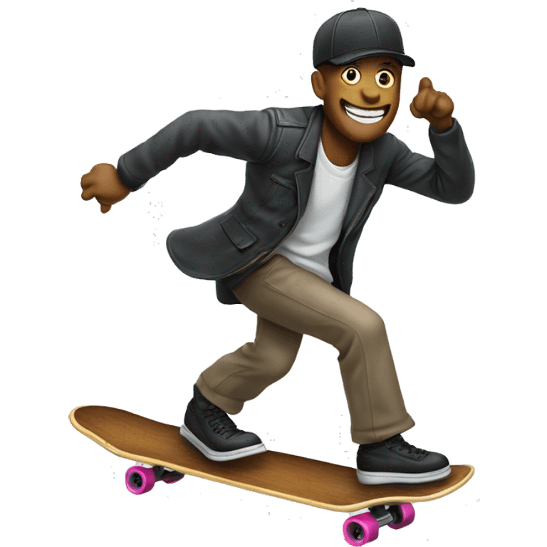 mr beat riding skate board emoji