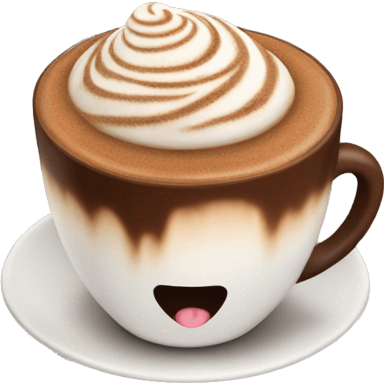 chocolate cappuccino  emoji