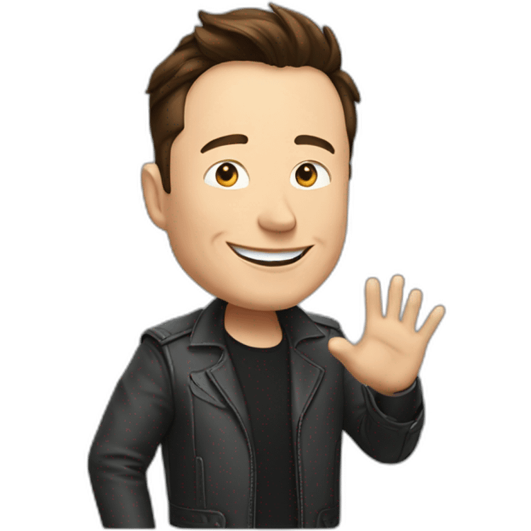 elon musk saying hi emoji