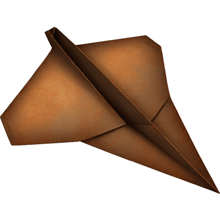 rusted steel paper airplane on the ground emoji