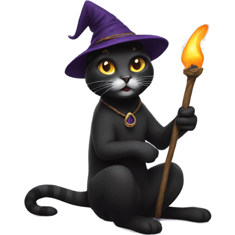 Cat doing witchcraft emoji