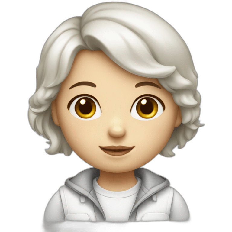 cute female architect milk bear emoji