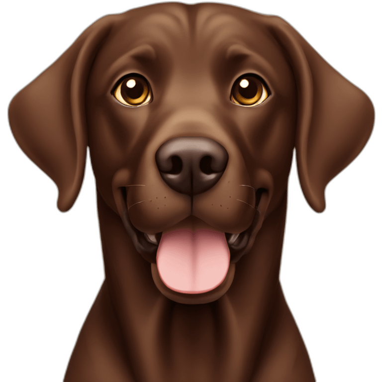 brown eyes chocolate brown labrador dog emoji