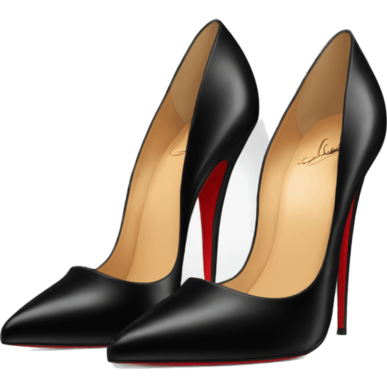 two High heels black louboutin emoji