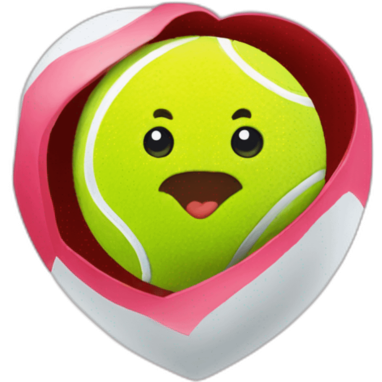 saint valentines day tennis ball emoji