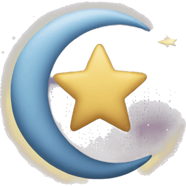 Star with half moon emoji