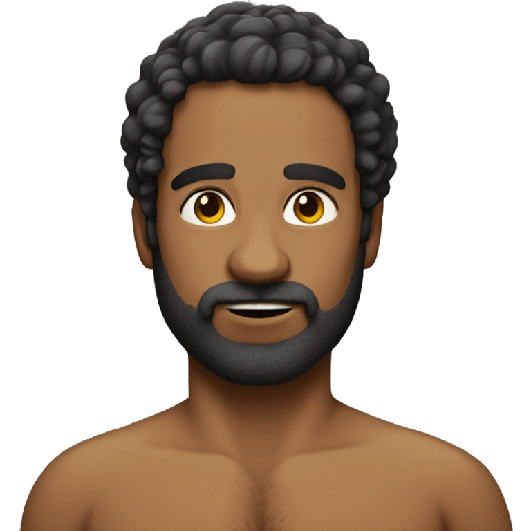 Man with lots of chest hair emoji