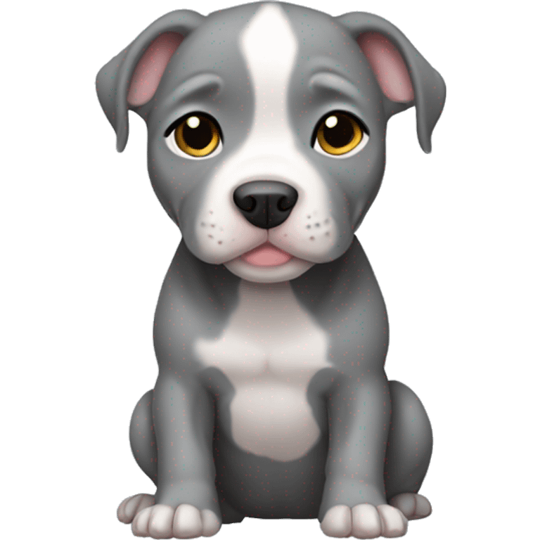 grey pitbull puppy emoji