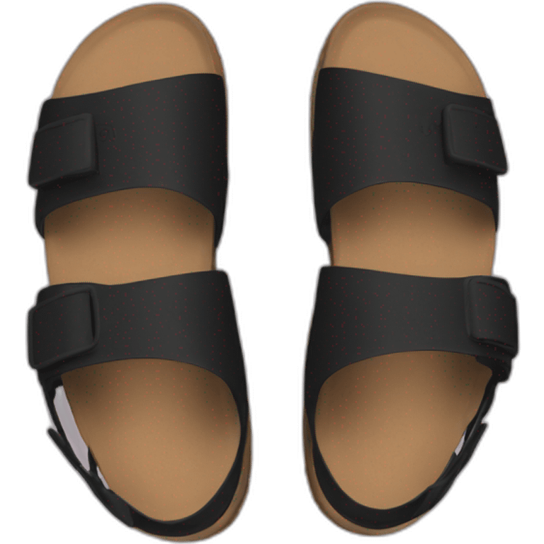 Black tracking sandals emoji