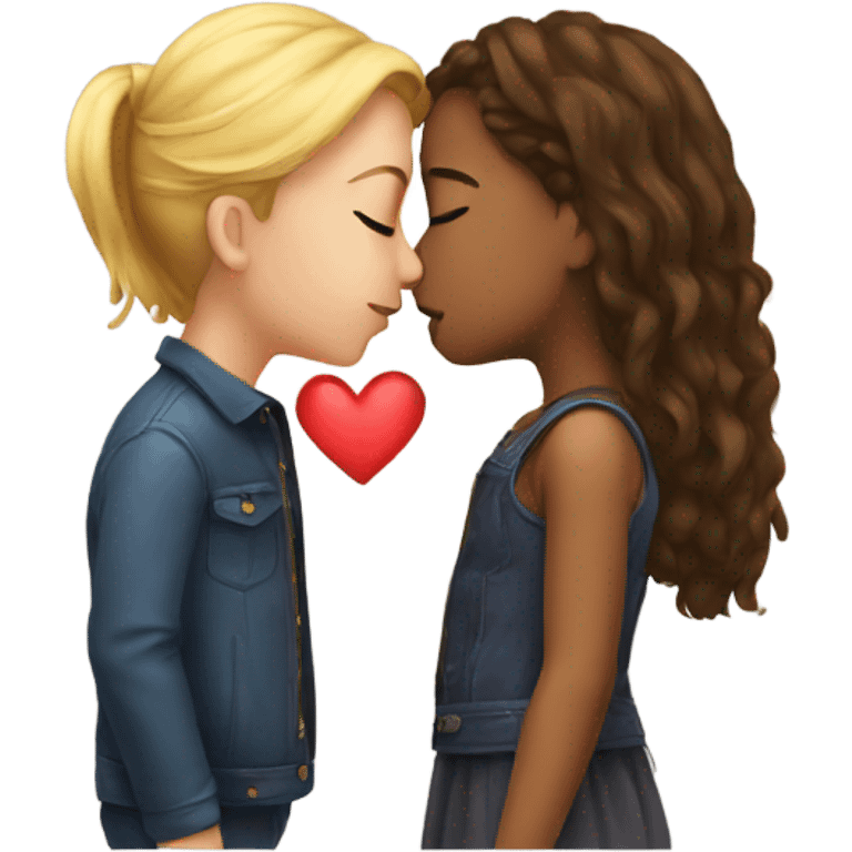 girls kissing emoji