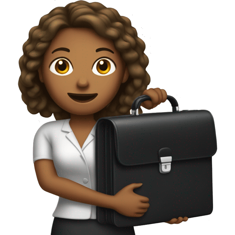 woman holding out briefcase emoji