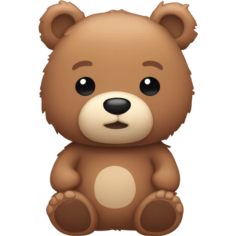 whole body of bear in jellycat style emoji