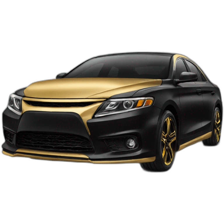 Black and gold car emoji