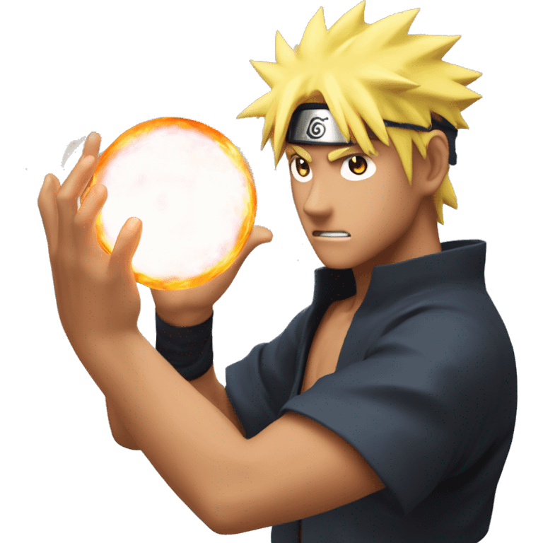 Create Naruto making rasengan emoji