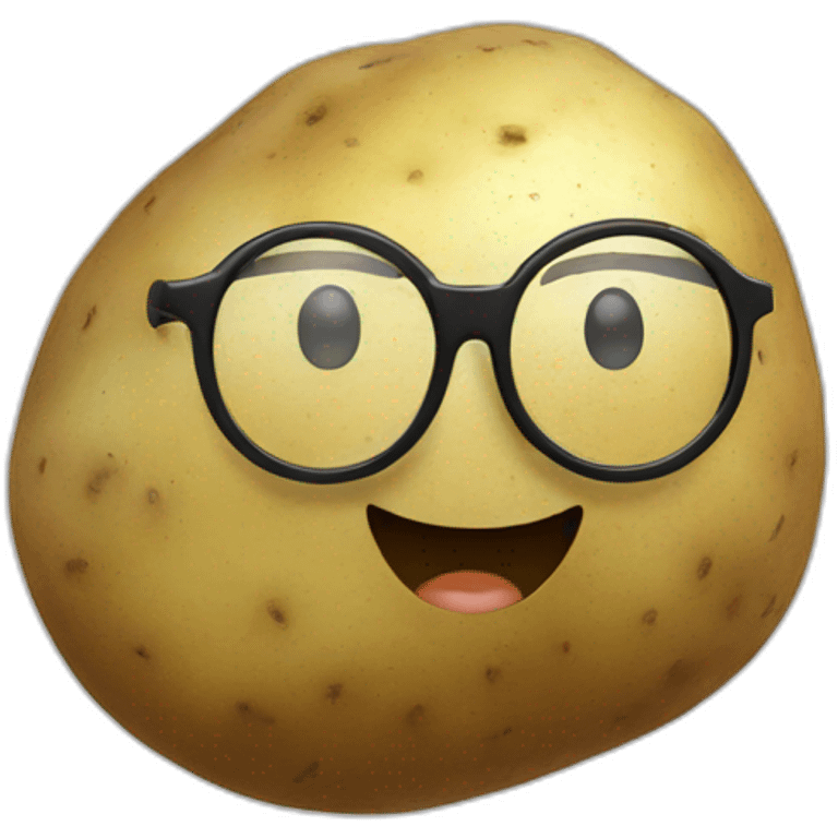 Potato with specs emoji