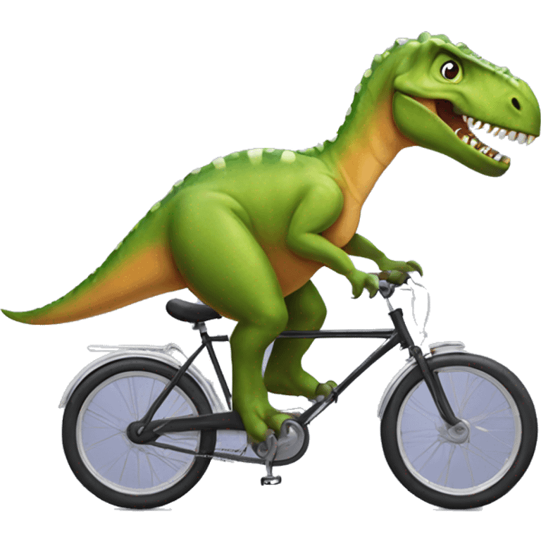 Dinosaur on a bike  emoji