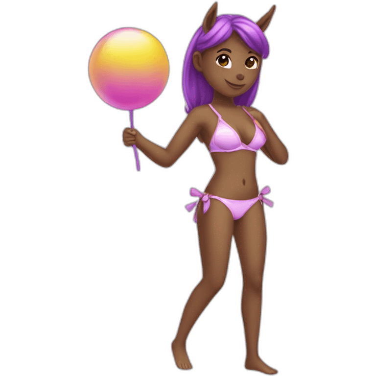 Licorne girl bikini emoji