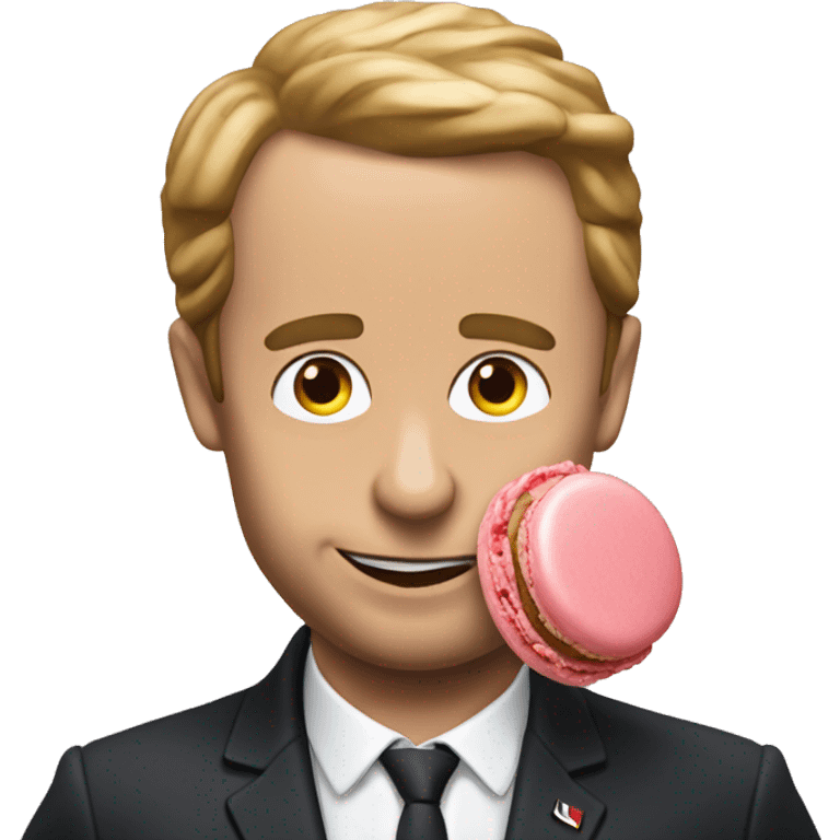 macron eat macaron emoji