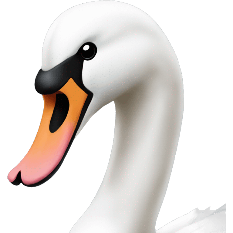 swan with mouth open emoji