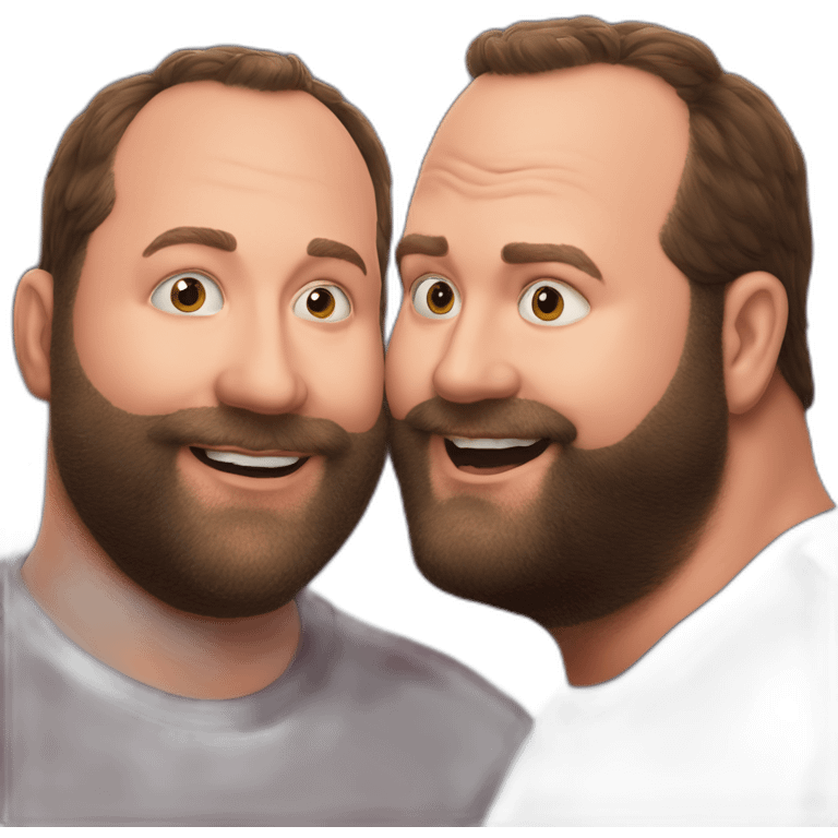 tom segura kissing bert kreischer emoji