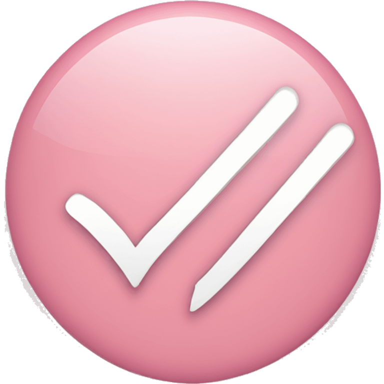 light pink tick (check mark for to do lists) emoji