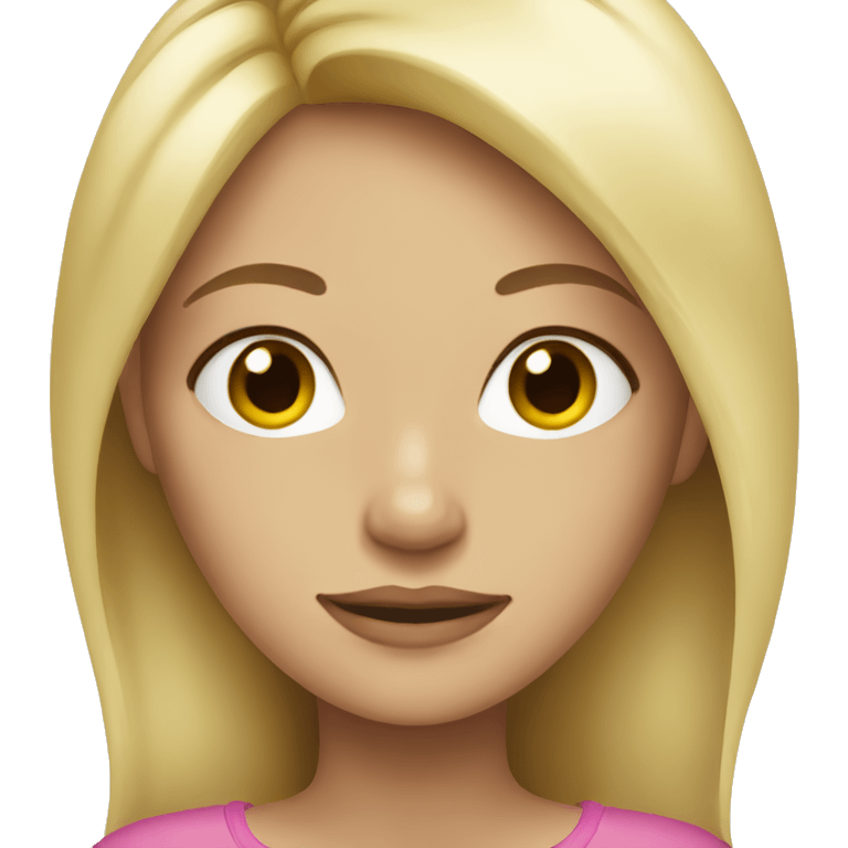 blonde girl with blonde hair emoji