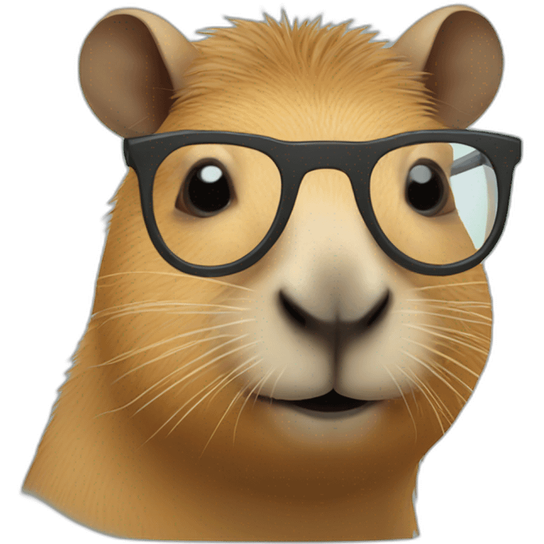 capybara with glasses emoji