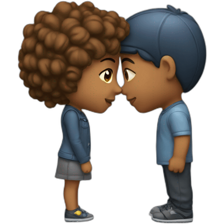 Girl with boy kissing  emoji