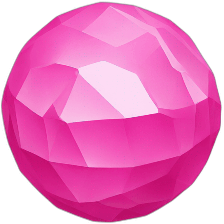 Pink facet ball emoji