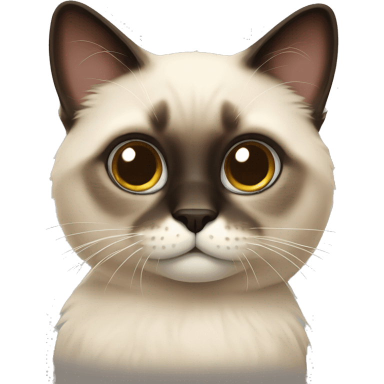 fluffy siamese cat emoji