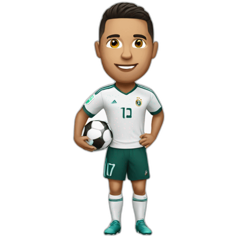 ronaldo with footbal emoji