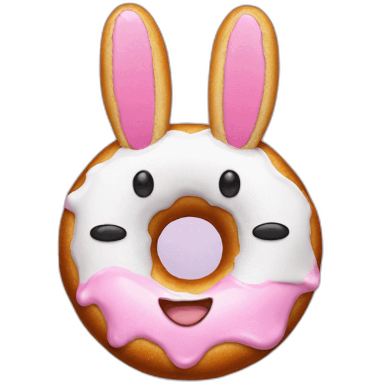 Donut with rabbit ears emoji