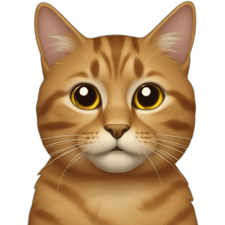 een bruine kat emoji