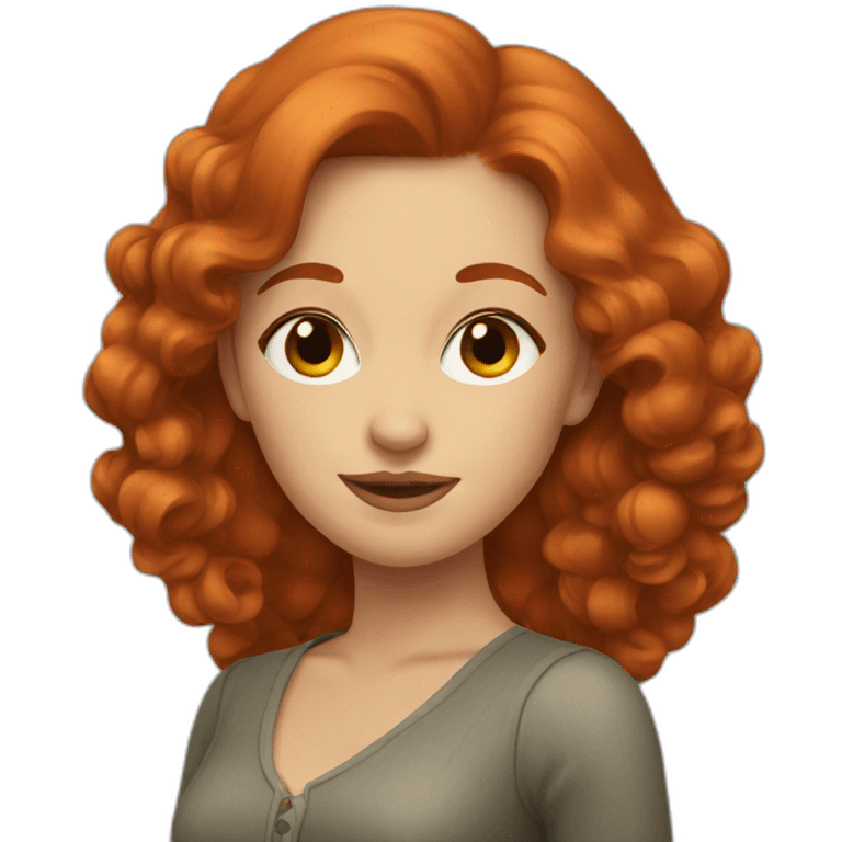 Rich redhead woman emoji