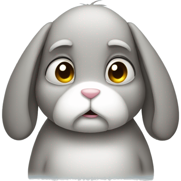 sad rabbit emoji