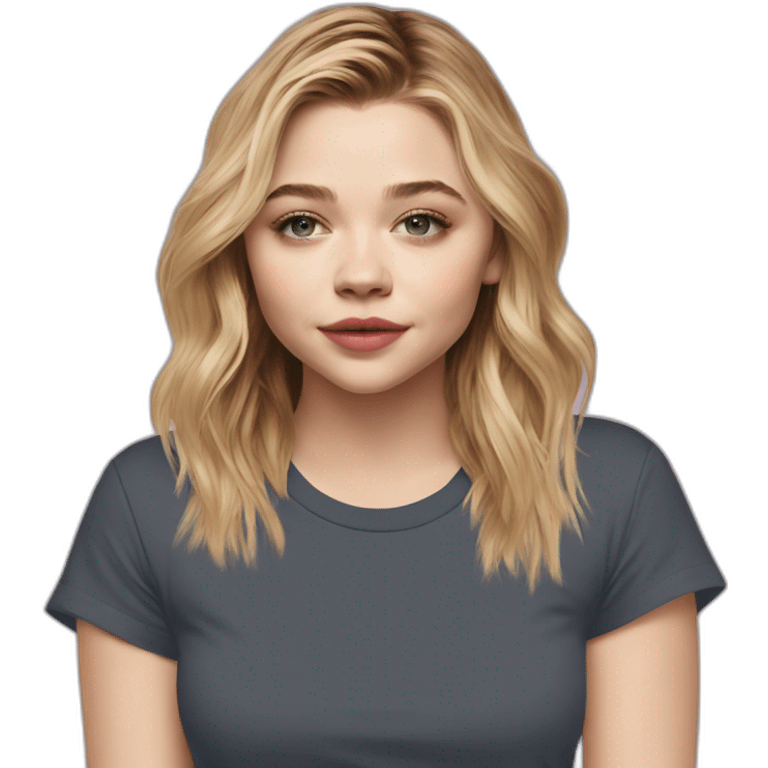 chloë grace moretz wearing tee emoji