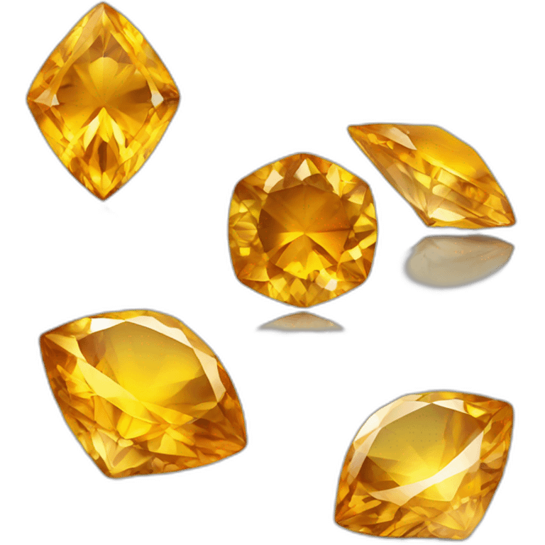 Perfectly cut Citrine gem emoji