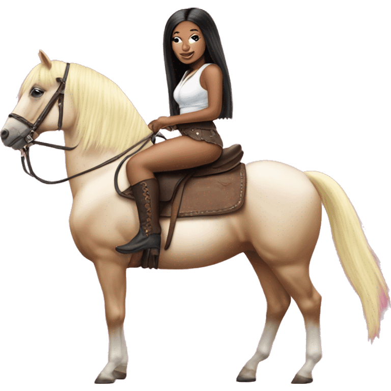 Nicki Minaj on a horse emoji