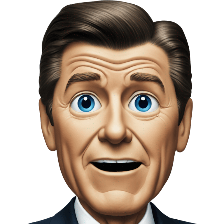 Ronald Reagan is scared blue eyes emoji