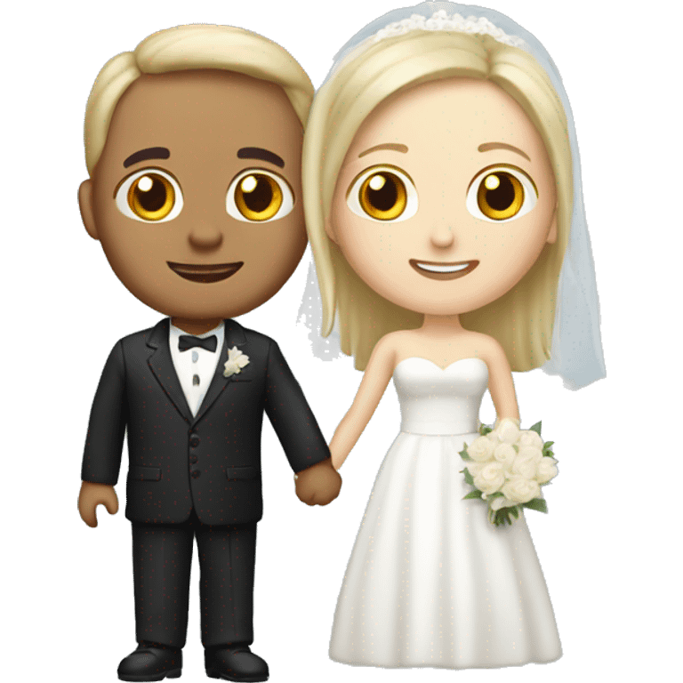 White couple wedding  emoji