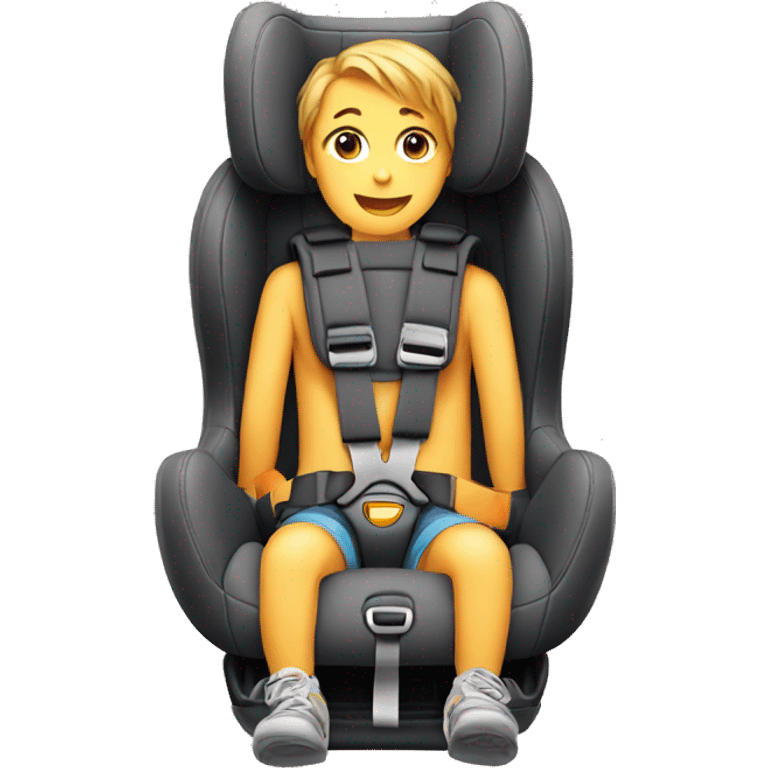 kid car seat with belts emoji