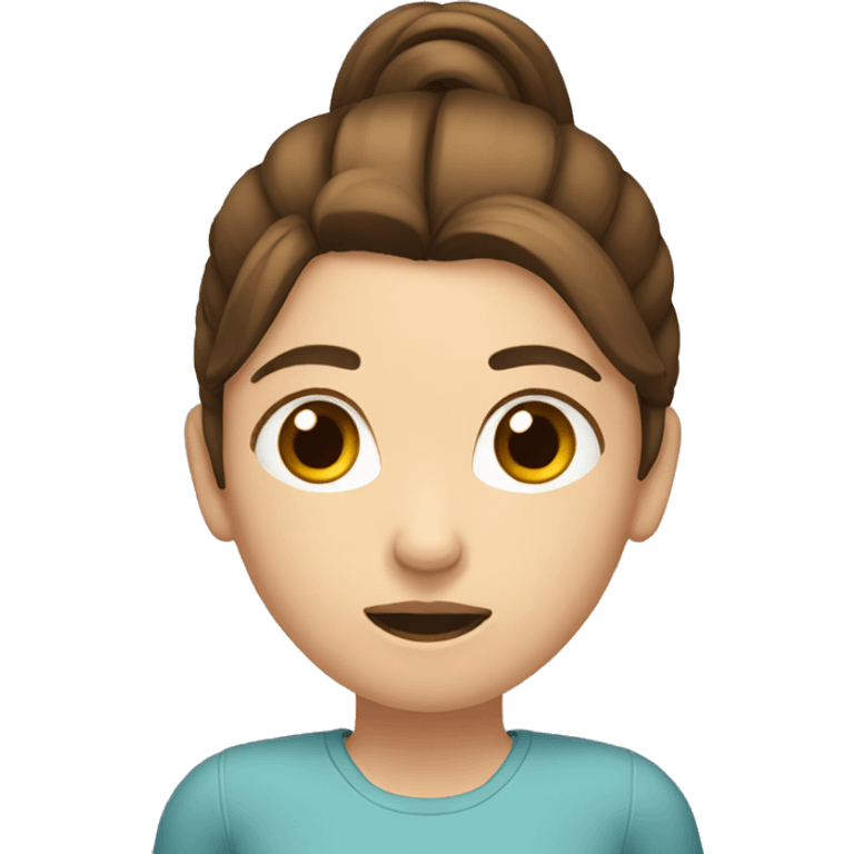 worried-women-with-brown-hair-pony-tail emoji