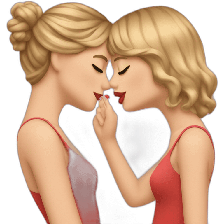 taylor swift and girl kissing, LGBTQ+ emoji