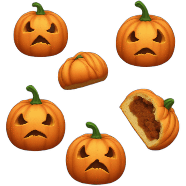 Halloween Pumpkin Buns emoji