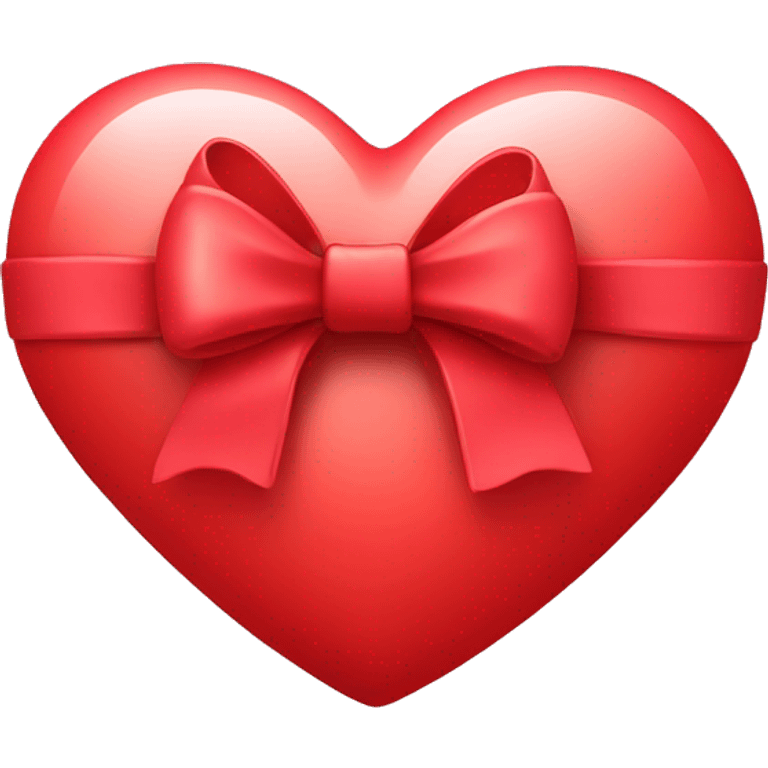 Red heart with bow emoji